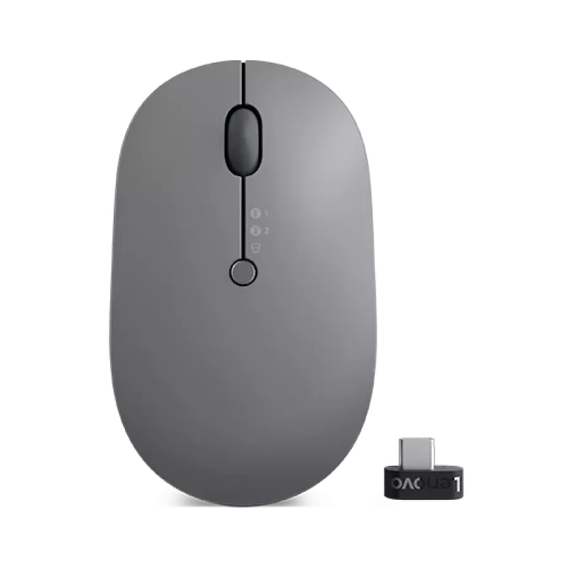 Lenovo Go Wireless Multi Device pele Biroja Piemērota abām rokām RF Wireless + Bluetooth + USB Type-A Optiskā 2400 DPI