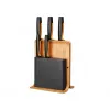 Nažu bloks ar spraugām Fiskars 1057552 — koka taisnstūra nažu bloks ar 5 spraugām, nerūsējošais tērauds, maksimālais naža garums 21,3 cm