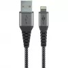 GOOBAY Lightning kabelis 49268 — USB A uz Lightning, 1 m, 2.4A, pelēka / sudraba