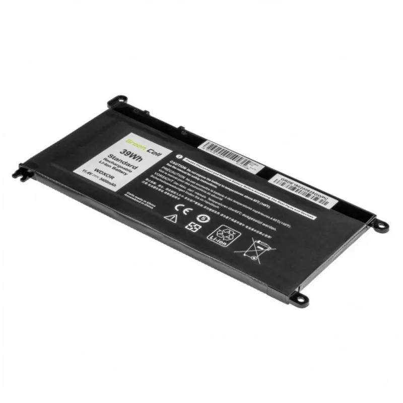 Baterija zaļa Cell DE150 priekš DELL Inspiron — LiPo 11.4V 3400mAh, melna, 1 gab.