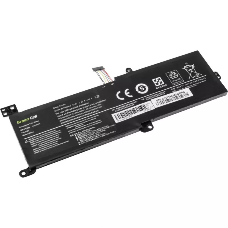 Baterija zaļa Cell LE125 Lenovo IdeaPad (7,4 V, 3500 mAh, LiPo, melna)