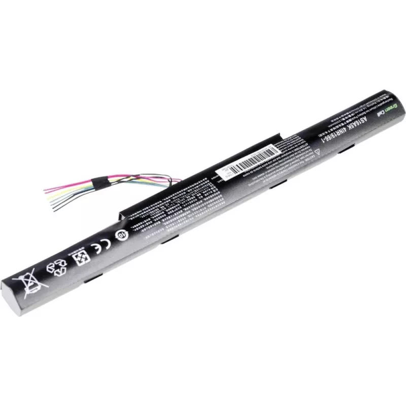 Baterija zaļa Cell AC51 Acer Aspire E15/E17 — Li-Ion 14.8V 2200mAh 4 šūnas, melna
