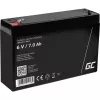 Uzlādējams hermētisks svina-skābes akumulators zaļa Cell AGM12 6 V 7000 mAh melns