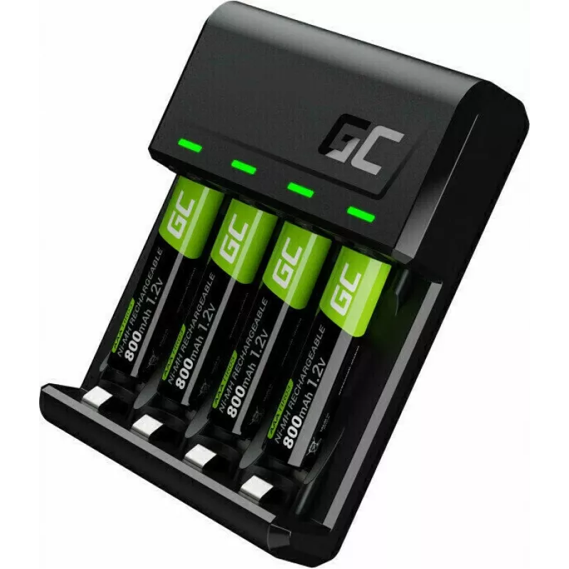 Universāls USB bateriju lādētājs zaļa Cell GRSETGC02