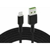 Lightning–USB-A kabelis zaļa Cell KABGC12, 2 m, Lightning – USB A, melns