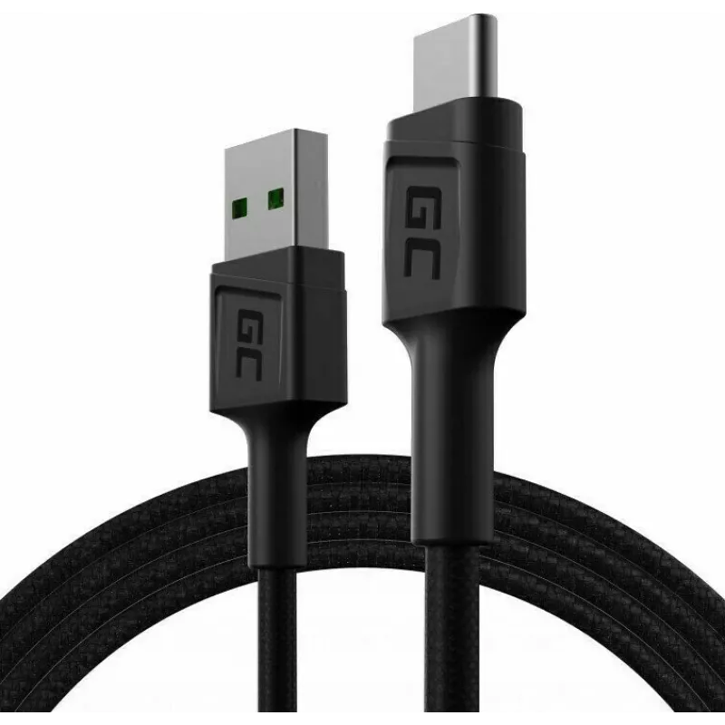 USB kabelis zaļa Cell KABGC22 USB 2.0 1,2 m USB A USB C melns