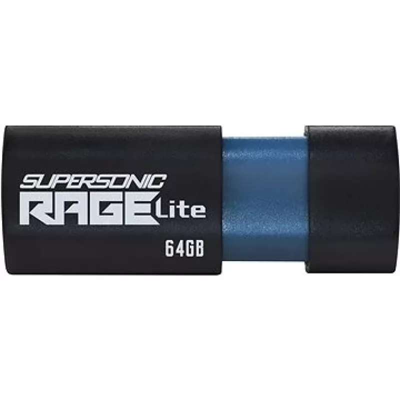 USB zibatmiņa PATRIOT Supersonic Rage Lite 64 GB USB Type-A 3.2 Gen 1, bīdāma, triecienizturīga