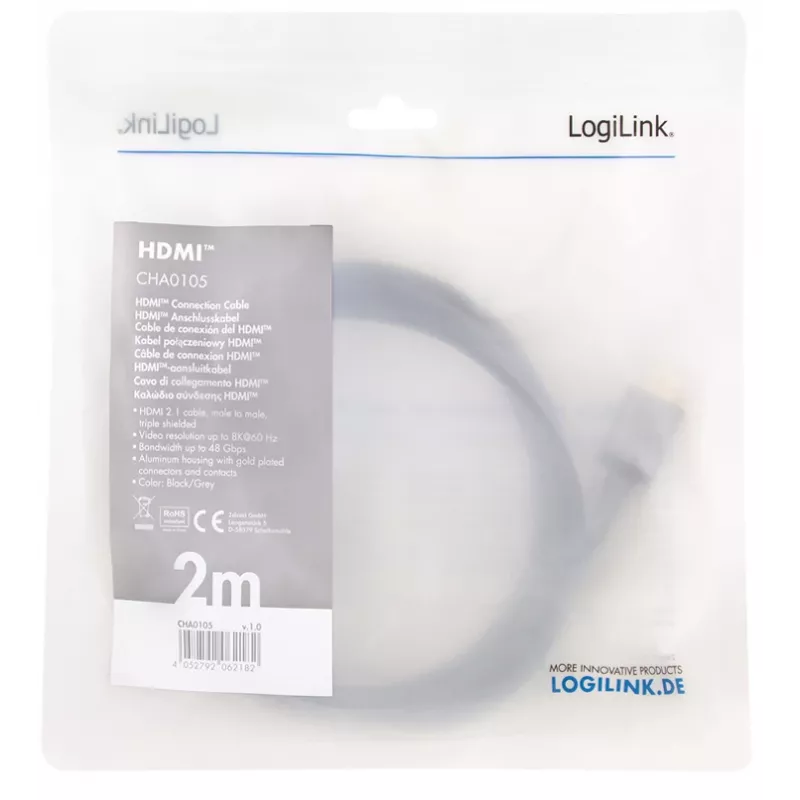 HDMI kabelis LogiLink CHA0105 2m