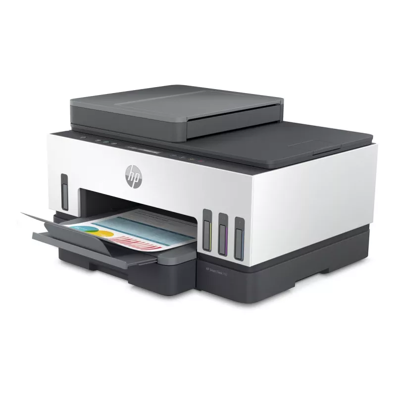 HP Smart Tank 750 daudzfunkciju printeris ar nepārtrauktu krāsu tinti, Wi-Fi, Smart App, automātisku abpusējo druku, ADF automātisko dokumentu padevēju