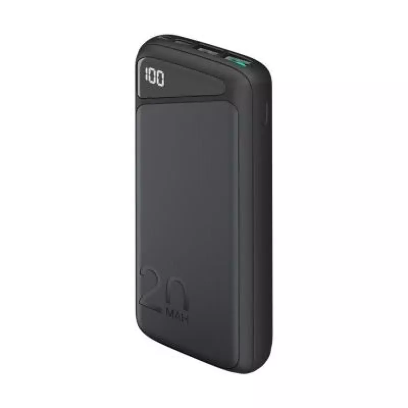 Ātrās uzlādes ārējais akumulators 20 000 mAh (melns, PD, Quick Charge 3.0, Super Charge)