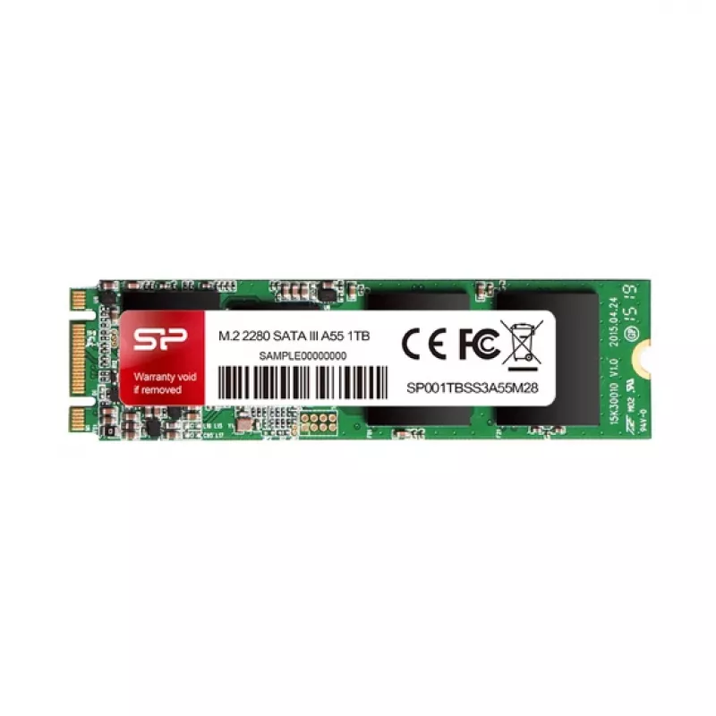 SSD M.2 1 TB Silicon Power SP001TBSS3A55M28 — SATA III, 560/530 MB/s, SLC, MTBF 1,5 milj. st.