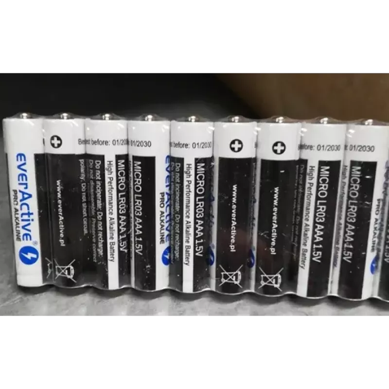 Vienreizlietojama sārma baterija everActive LR0310PAK AAA 1,5 V 1250 mAh, 10 gab. iepakojumā