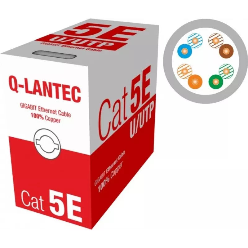 Q-LANTEC UTP kabelis 4PR Cat.5e PVC 305m - Edycja LIMITOWANA (KIU5PVC305NC)