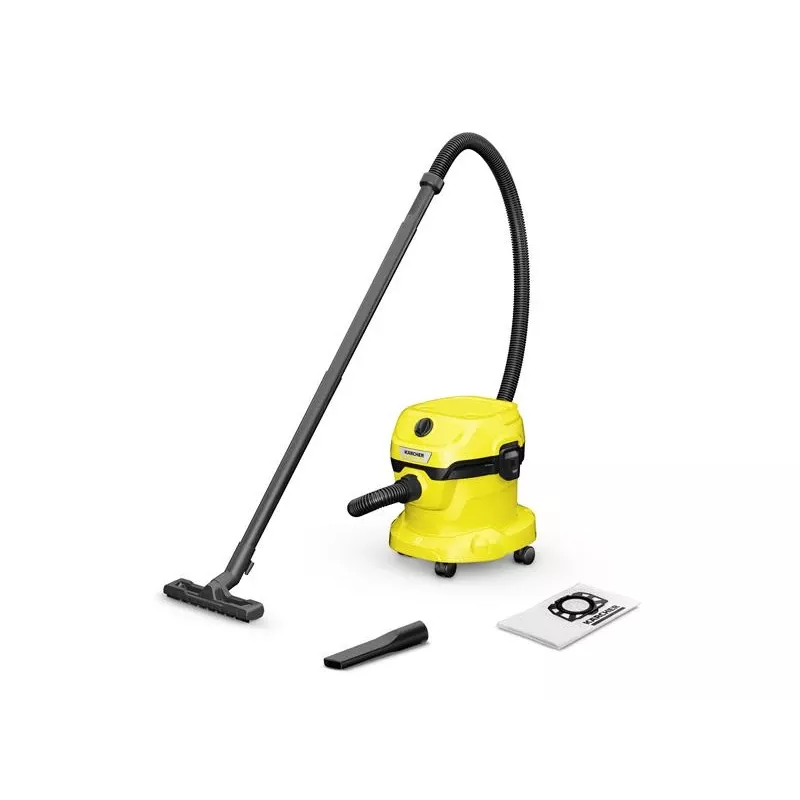 Kärcher WD 2 Plus V-12/4/18 12 L tvertnes putekļsūcējs sausai un mitrai tīrīšanai 1000 W putekļu maiss