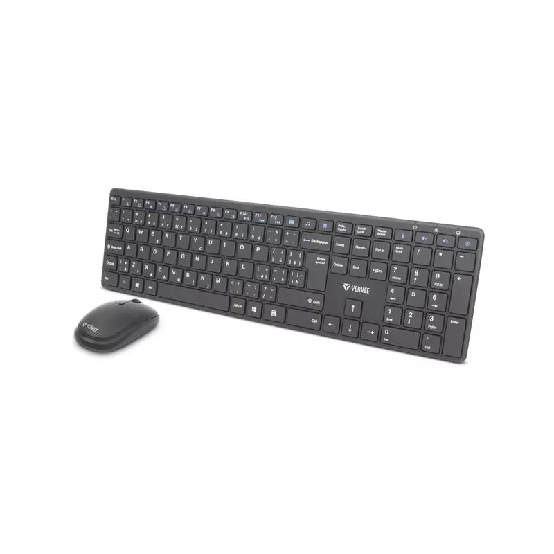 Bezvadu tastatūras un peles komplekts YENKEE YKB 2008CS — 2,4 GHz USB, kompakts izkārtojums