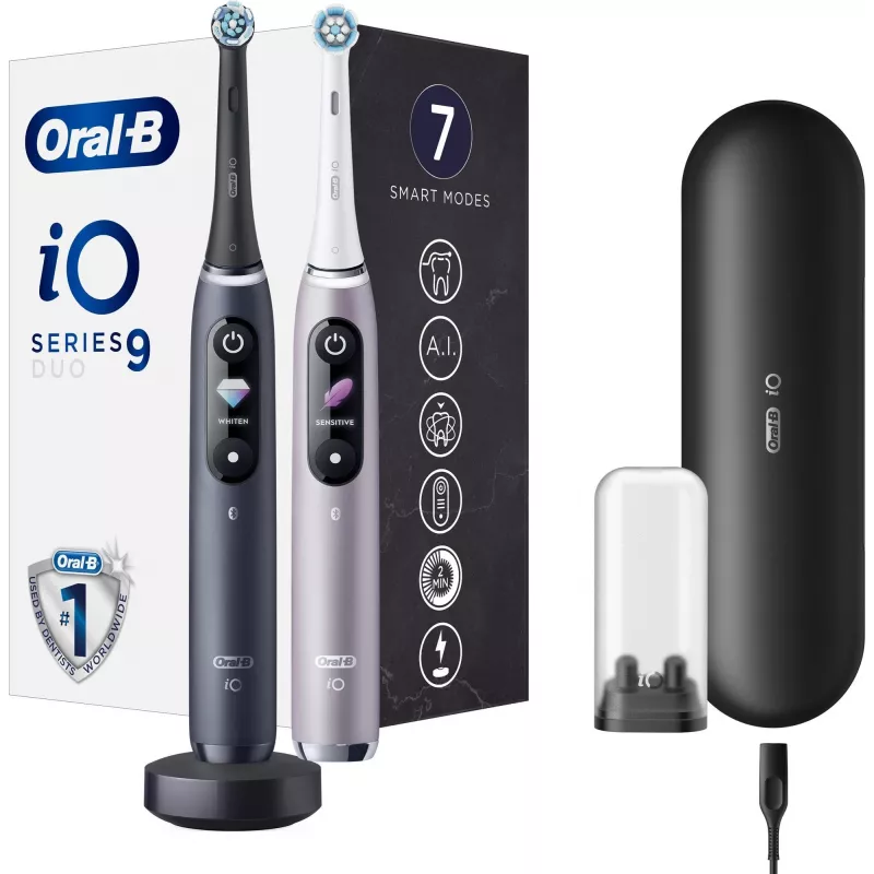 Zobu birste Oral-B iO Series 9 Duo 2 gab. Melnā Oniksa / Rožu kvarcs
