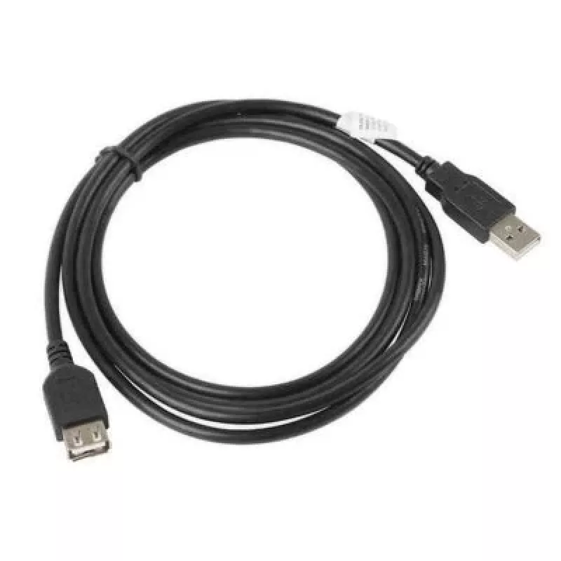 Lanberg CA-USBE-10CC-0050-BK USB kabelis 5 m USB 2.0 USB A Melns (CA-USBE-10CC-0050-BK)