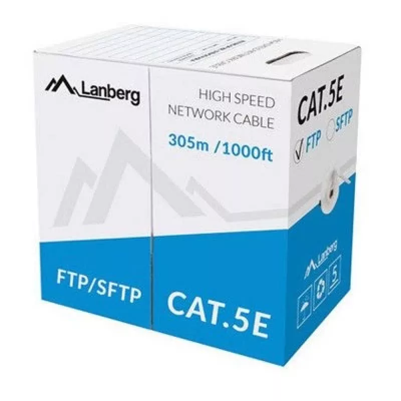 Networking kabelis Lanberg LCS5-11CU-0305-S RJ45 Cat5e 305 m pelēka