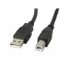 Lanberg CA-USBA-10CC-0030-BK USB kabelis 3 m USB 2.0 USB B melns (CA-USBA-10CC-0030-BK)