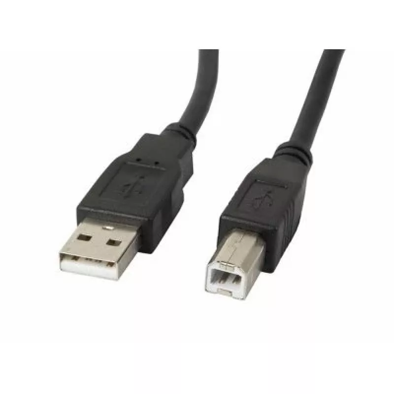 Lanberg CA-USBA-10CC-0030-BK USB kabelis 3 m USB 2.0 USB B melns (CA-USBA-10CC-0030-BK)
