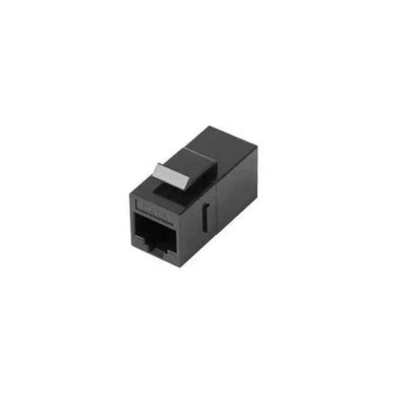Keystone modulis LANBERG KSU6-3000 — Cat6 U/UTP RJ-45 sieviešu uz RJ-45 sieviešu, plakana konstrukcija, melns