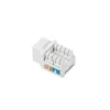 Keystone modulis LANBERG KSU6-1090, Cat6 U/UTP plakans, RJ-45 vīrišķais uz LSA sievišķo, AWG 22/26, 14.5×16.1 mm, balts