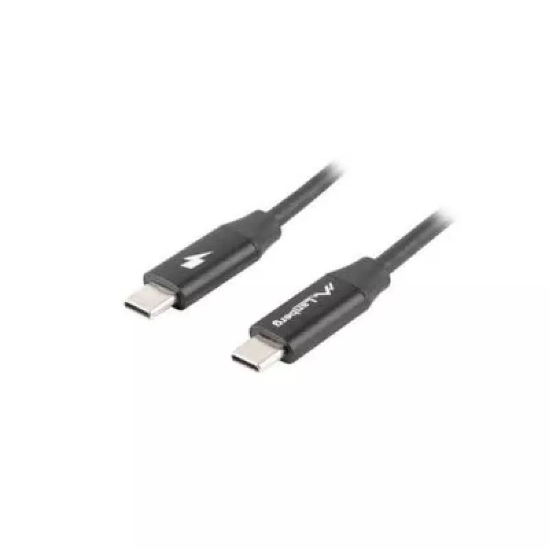 LANBERG USB-C–USB-C kabelis CA-CMCM-40CU-0018-BK — USB 2.0, 1,8 m, melns