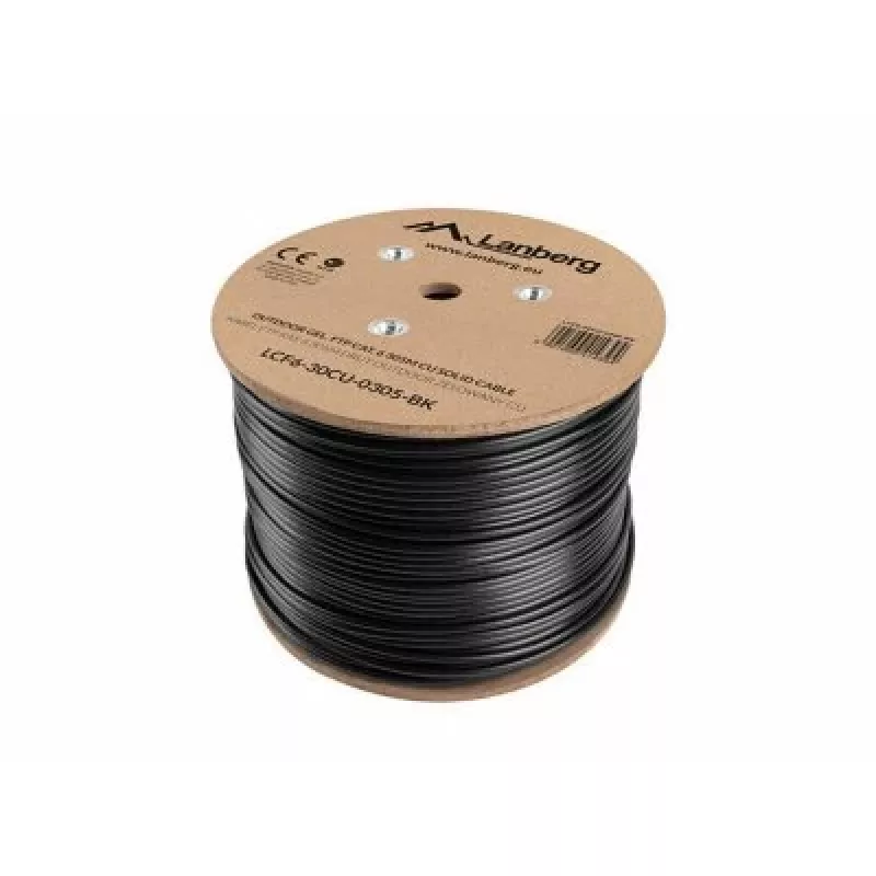 Tīkla kabelis Lanberg LCF6-30CU-0305-BK RJ45 Cat6 305 m melns