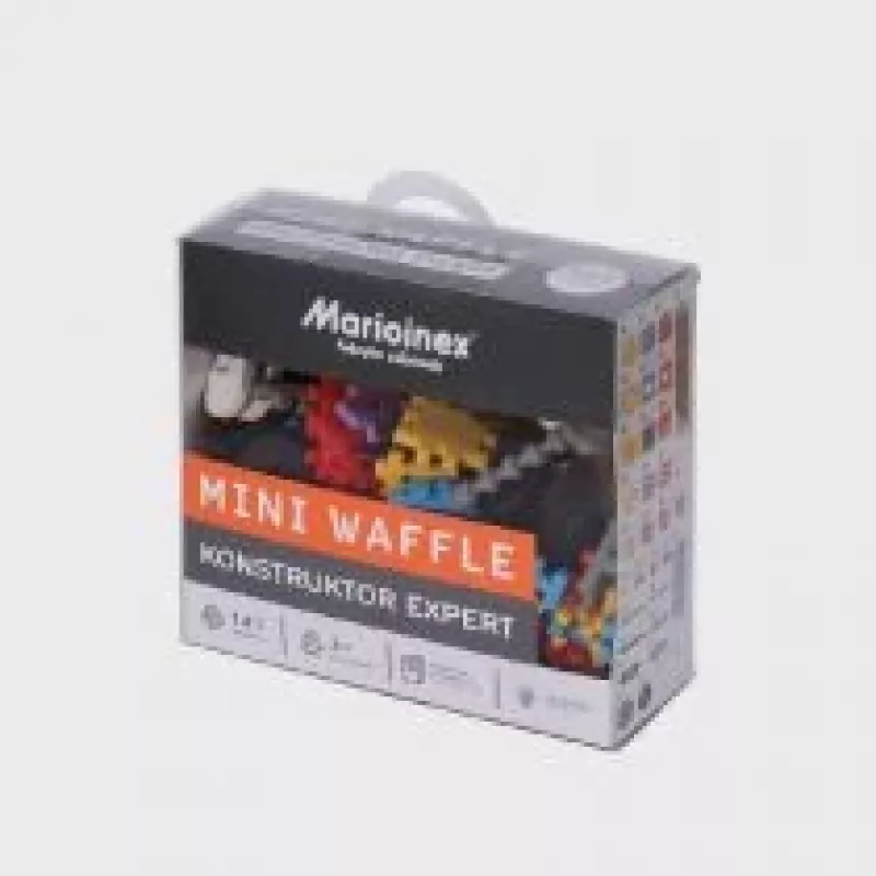 Rotaļu konstruktors Marioinex Mini Waffle Constructor — 141 gab., daudzkrāsains, no 5 gadu vecuma