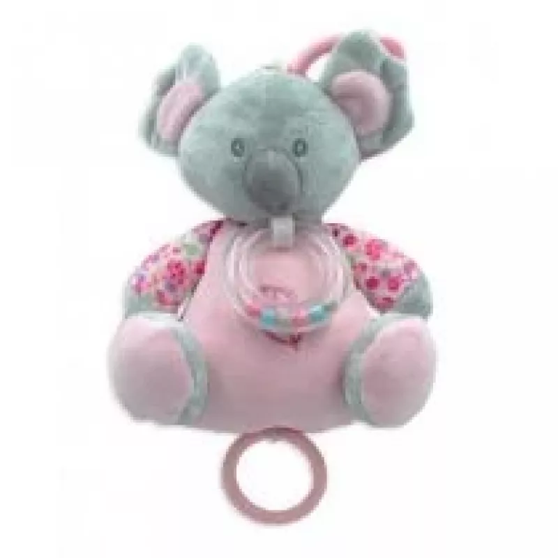 Mūzikas kastīte TULILO Koala 18 cm rozā – muzikāla rotaļlieta mazuļiem, 18 cm augstums