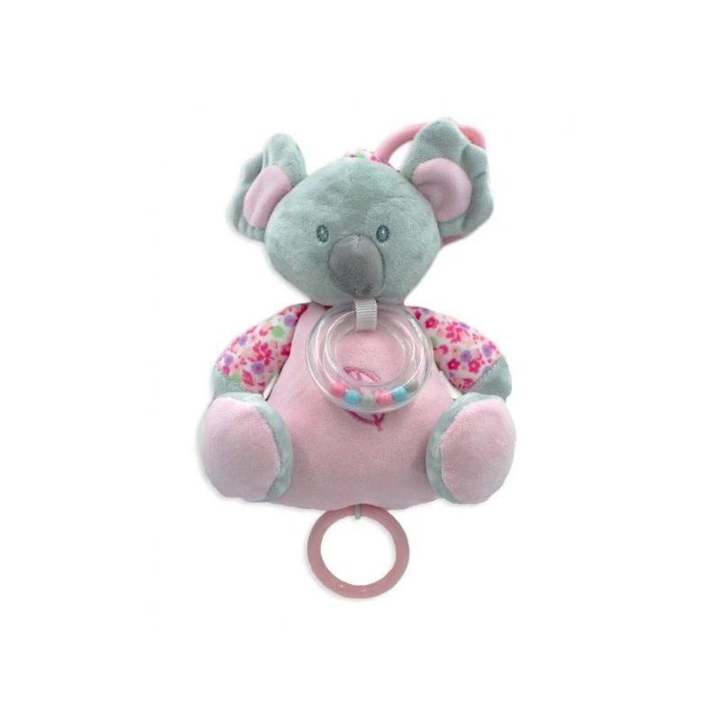 Mūzikas kastīte TULILO Koala 18 cm rozā – muzikāla rotaļlieta mazuļiem, 18 cm augstums