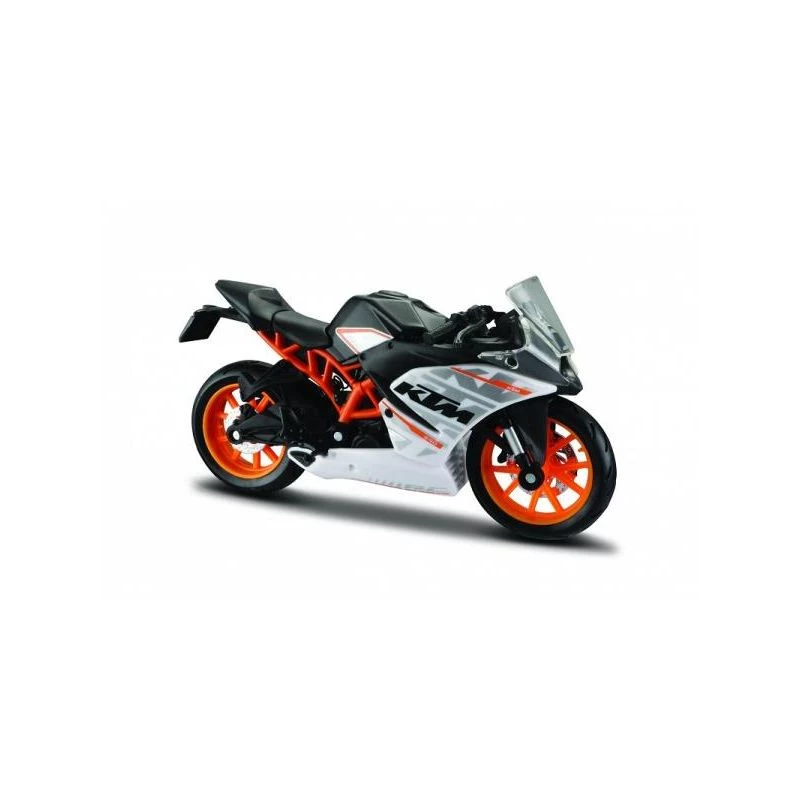 Metāla Maisto motocikla modelis KTM RC390 1:18 mērogā ar displeja statīvu