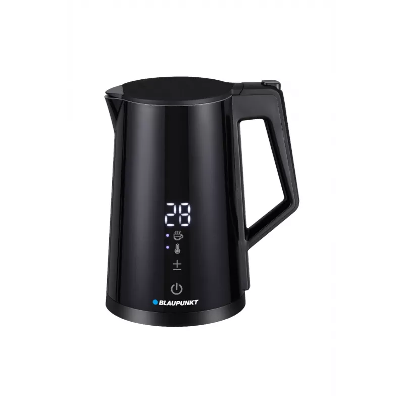 Elektriskā tējkanna BLAUPUNKT EKD601, 1,7 L, 2200 W, regulējama 40–100 °C, melna, nerūsējošais tērauds