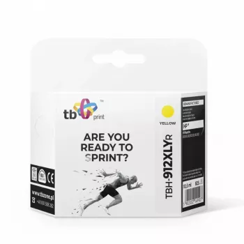 Tintes kasetne TB Kompat. S HP OfficeJet Pro 8025 912XL, dzeltena atjaunota