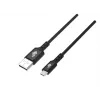 Kabelis USB0-Micro USB 2m silikona melns Quick Charge
