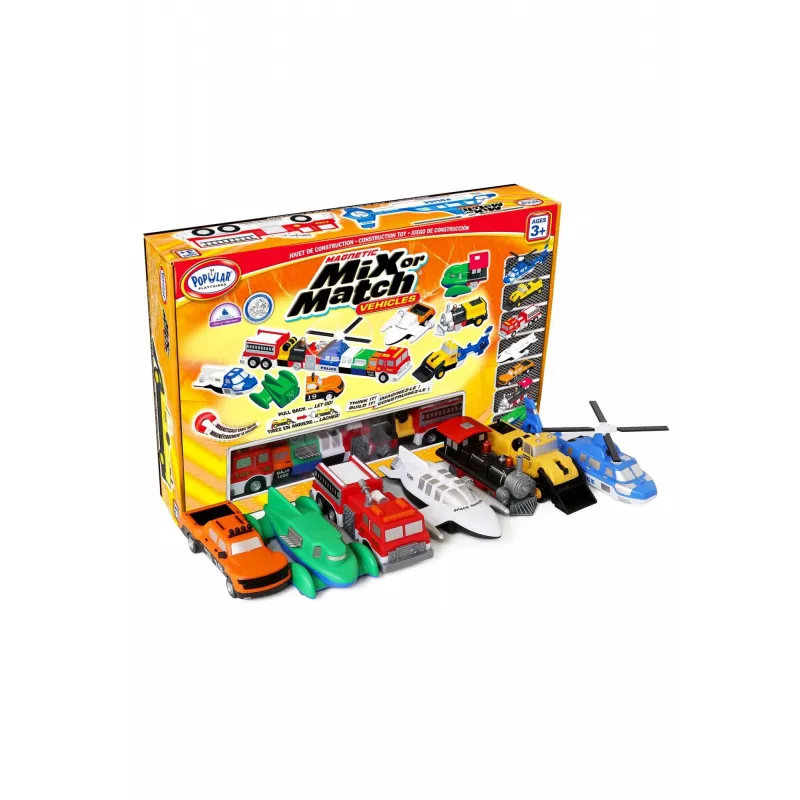 Transportlīdzekļu komplekts Popular Playthings Magnetic Mix or Match