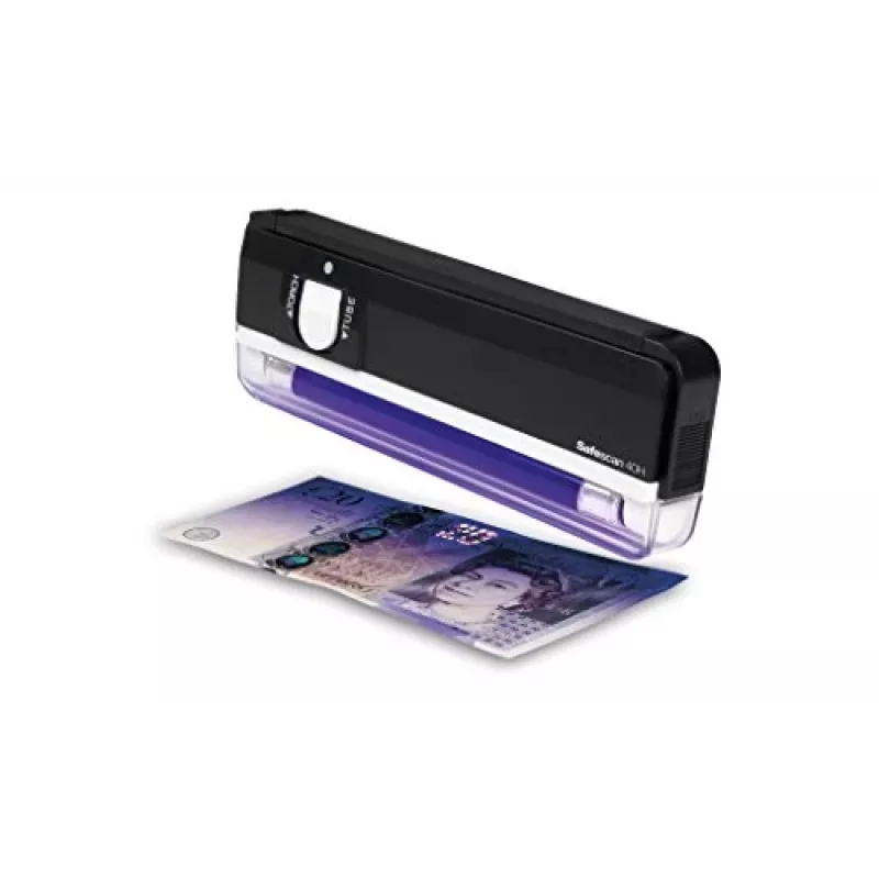 Safescan 40H pārnēsājams viltotu naudas detektors, kas pārbauda banknotes, kredītkartes un ID – UV naudas pārbaudītājs jaunām banknotēm – viltotu naudas zīmju pārbaude
