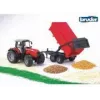 Traktora modelis BRUDER Massey Ferguson 7480 ar pašizgāzēju piekabi