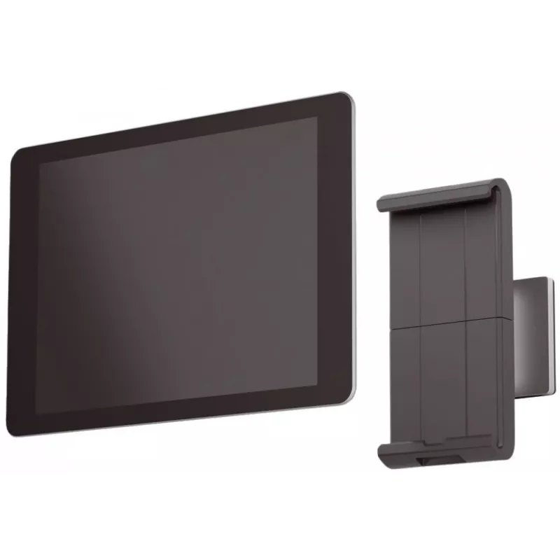 DURABLE TABLET HOLDER WALL - sienas stiprinājums planšetdatoram - alumīnijs, ABS plastmasa - sudrabs (7-13) (893323)