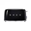 Smeg - TSF02 Toasteris 4 šķēlēm - Melns/lakots/PxAxD 41x20,8x21,5 cm/6 grauzdēšanas pakāpes/1500W