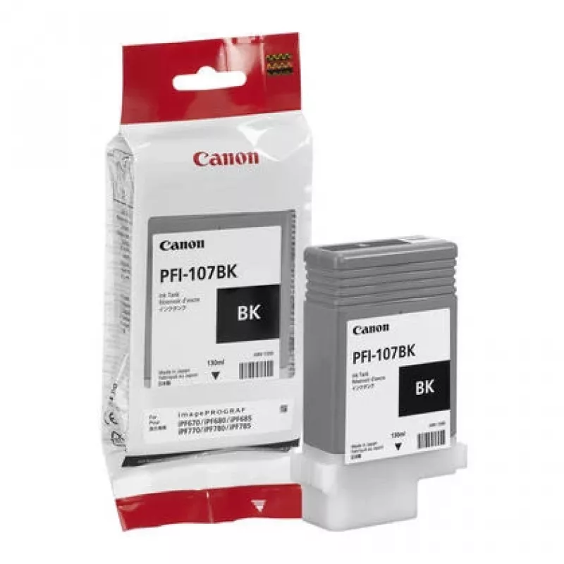 Canon PFI-107BK tintes kasetne 1 gab. Oriģināla Melna