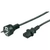 Wentronic Goobay Kaltgeräte Anschlusskabel, 1,5 m, Schwarz - Typ F (Typ F, CEE 7/7) > Gerätebuchse C13 (Kaltgeräteanschluss) (68605)