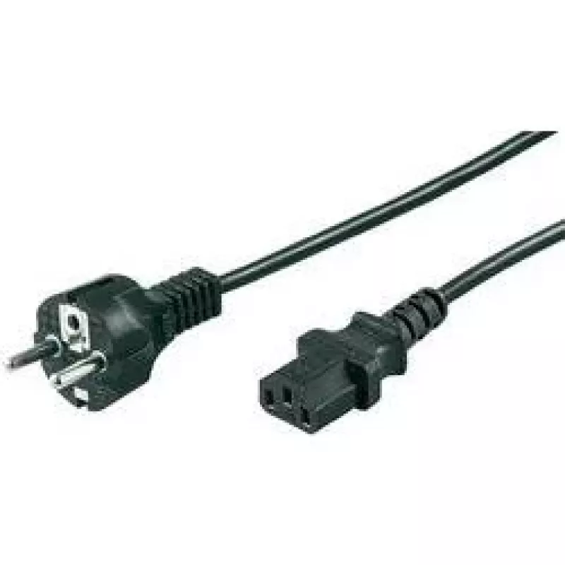 Wentronic Goobay Kaltgeräte Anschlusskabel, 1,5 m, Schwarz - Typ F (Typ F, CEE 7/7) > Gerätebuchse C13 (Kaltgeräteanschluss) (68605)