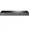 TP-Link 24 portu Gigabit tīkla slēdzis plauktu montāžai, nepārvaldīts, Gigabit Ethernet (10/100/1000), pilns duplekss, plauktu montāža, 1U