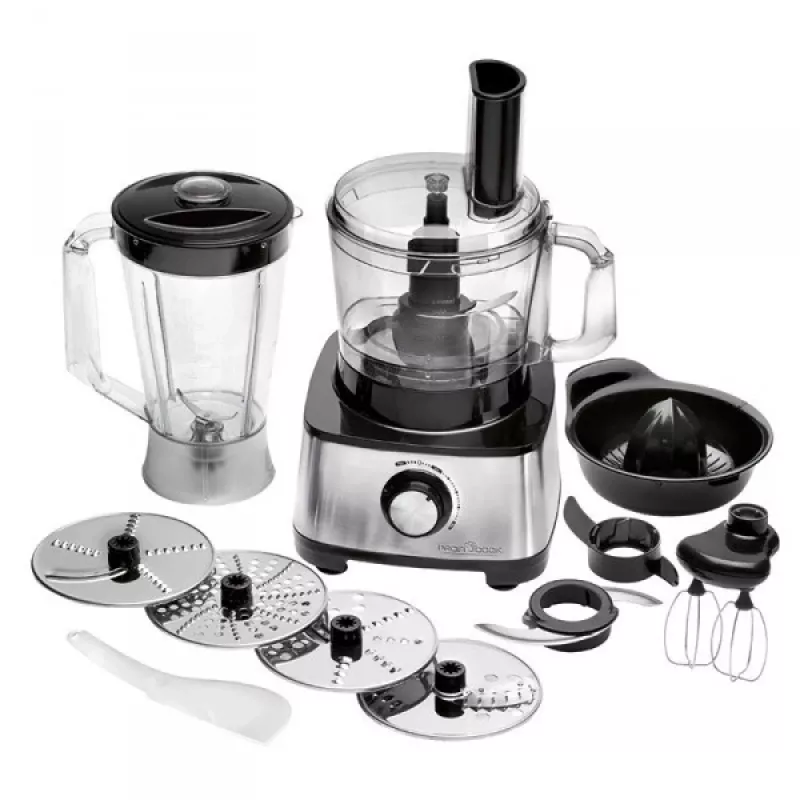 ProfiCook PC-KM 1063 virtuves kombains 1200 W 1,75 L melns, nerūsējošais tērauds