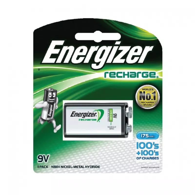 Energizer Ni-MH uzlādējama 9V PP3 baterija 175 mAh viens iepakojumā