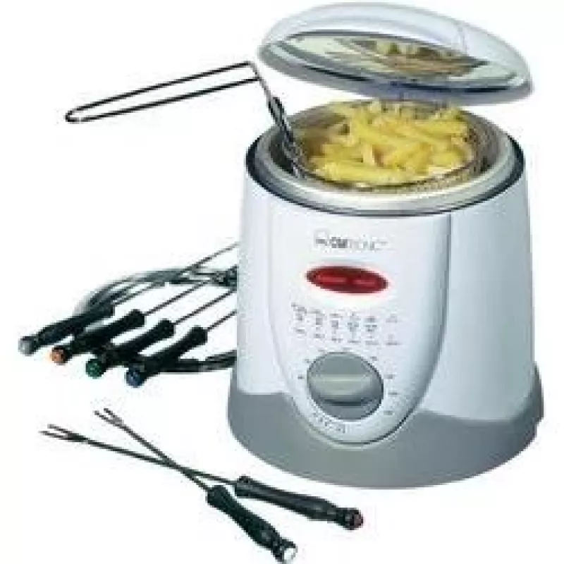 Clatronic FFR 2916 Viena 1 L Brīvi stāvoša 900 W Fritēze Pelēka, Balta