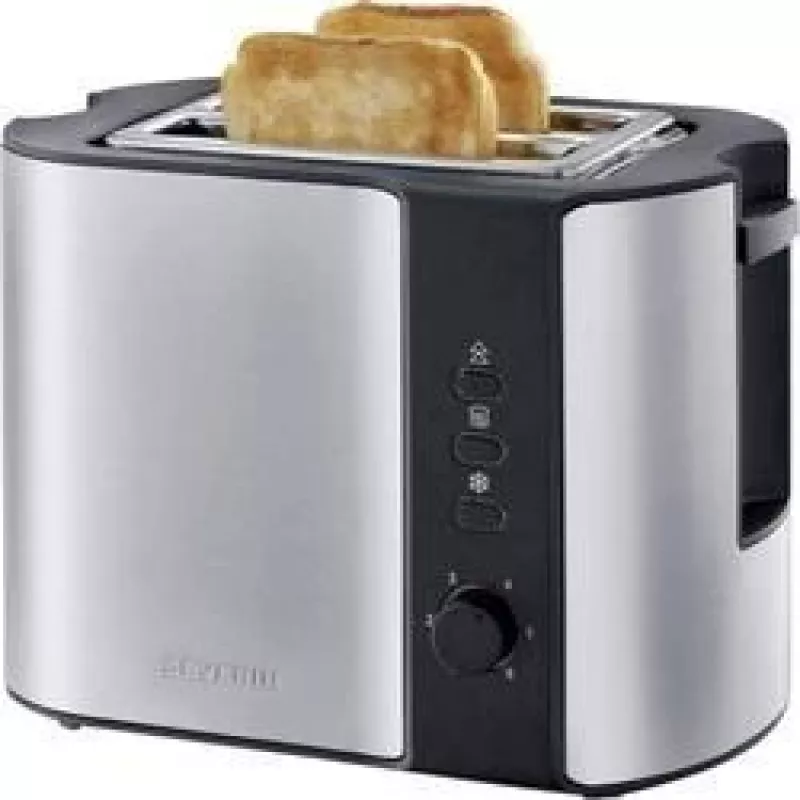 Severin 2589 2 šķēles 800 W Melns, Nerūsējošais tērauds