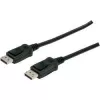 Savienojuma kabelis DisplayPort ar fiksatoriem 1080p 60Hz FHD Tips DP / DP M / M melns 1m