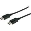 Savienojuma kabelis DisplayPort ar fiksatoriem 1080p 60Hz FHD Type DP / DP M / M melns 3m